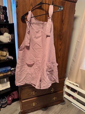 Mauve Tie-Strap Romper